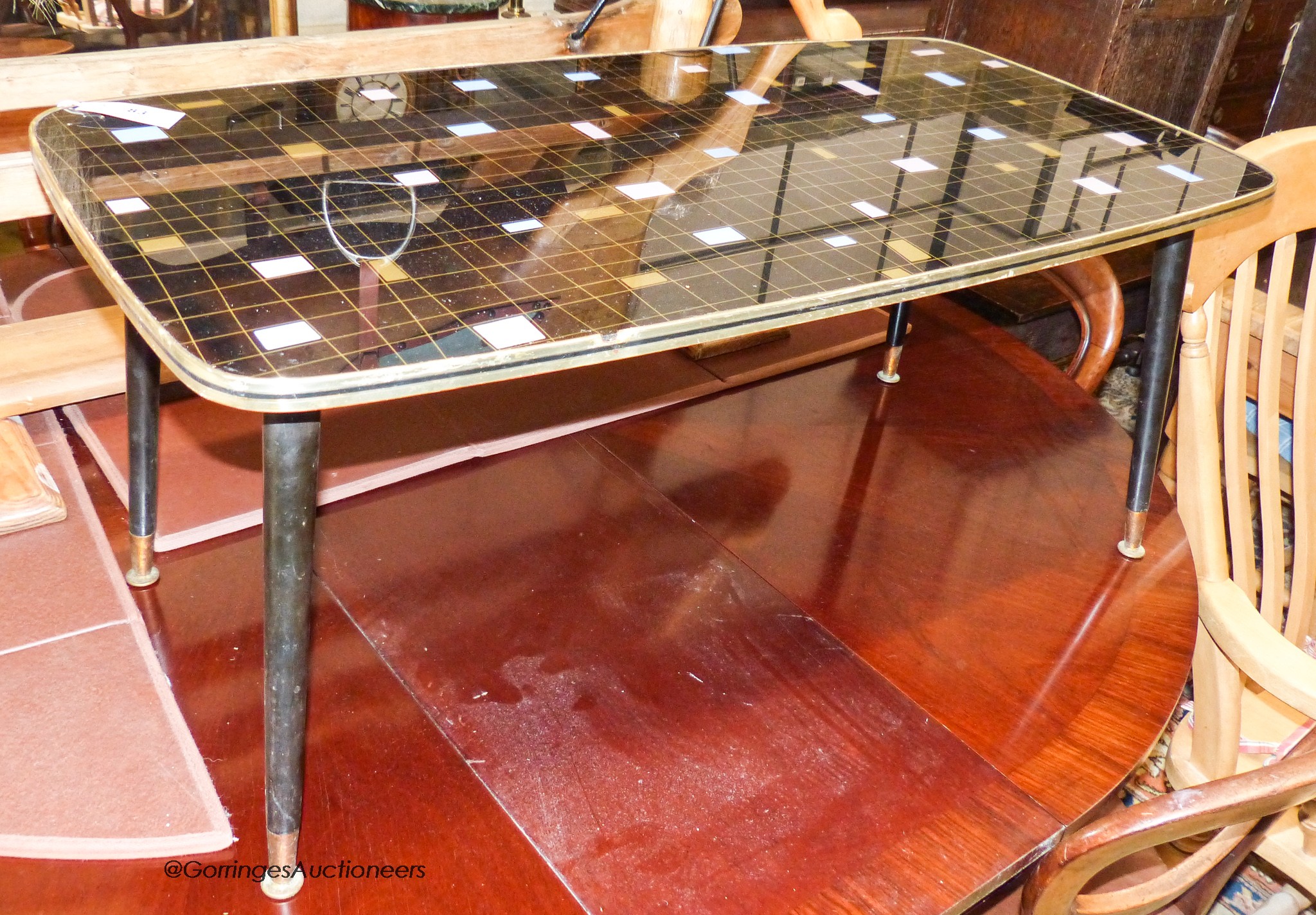 A mid century design rectangular coffee table, length 100cm, depth 50cm, height 41cm
